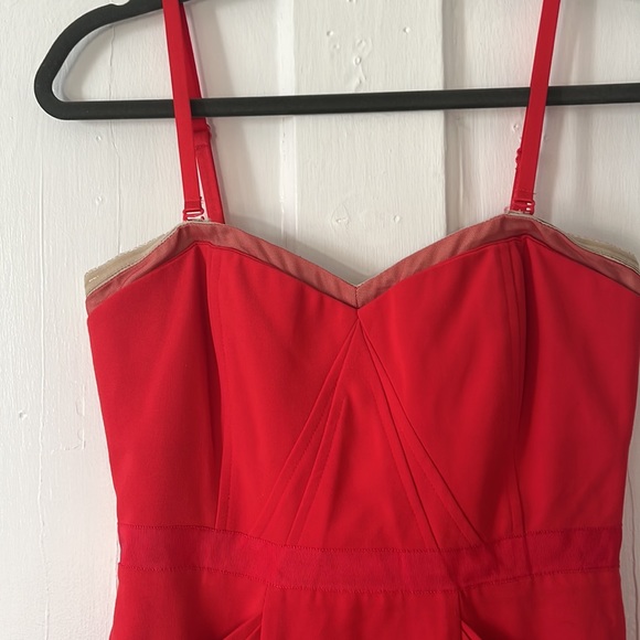 BCBGMAXAZRIA Red Corset Dress w/ Pockets - Picture 2 of 12